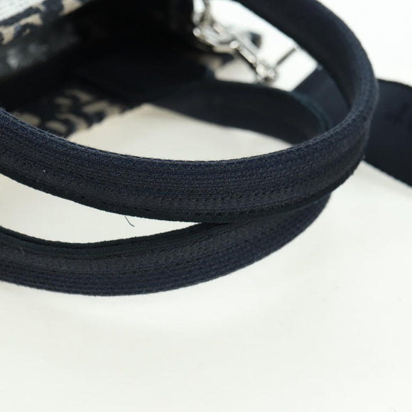 Christian Dior Trotter Canvas Oblique Book Hand Bag 2way Navy Auth 177334SAM
