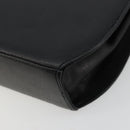 Salvatore Ferragamo Chain Shoulder Bag Leather Black Gold Auth 177335A-12