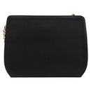 Salvatore Ferragamo Chain Shoulder Bag Leather Black Gold Auth 177335A-3