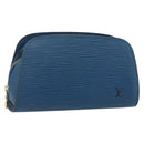 LOUIS VUITTON Epi Dauphine PM Pouch Blue M48445 LV Auth 177339-1