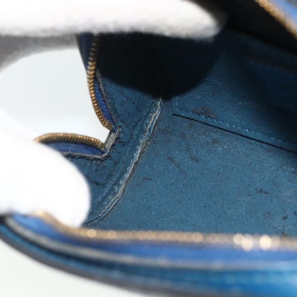 LOUIS VUITTON Epi Dauphine PM Pouch Blue M48445 LV Auth 177339