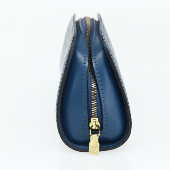 LOUIS VUITTON Epi Dauphine PM Pouch Blue M48445 LV Auth 177339