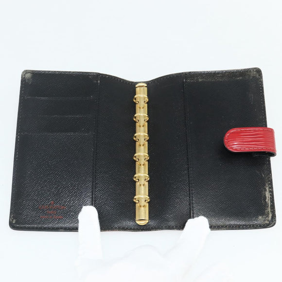 LOUIS VUITTON Epi Agenda PM Day Planner Cover Red R20057 LV Auth 177340