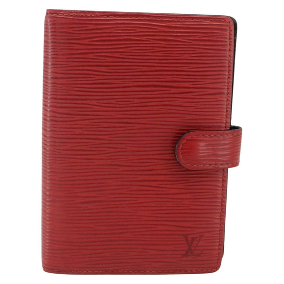 LOUIS VUITTON Epi Agenda PM Day Planner Cover Red R20057 LV Auth 177340