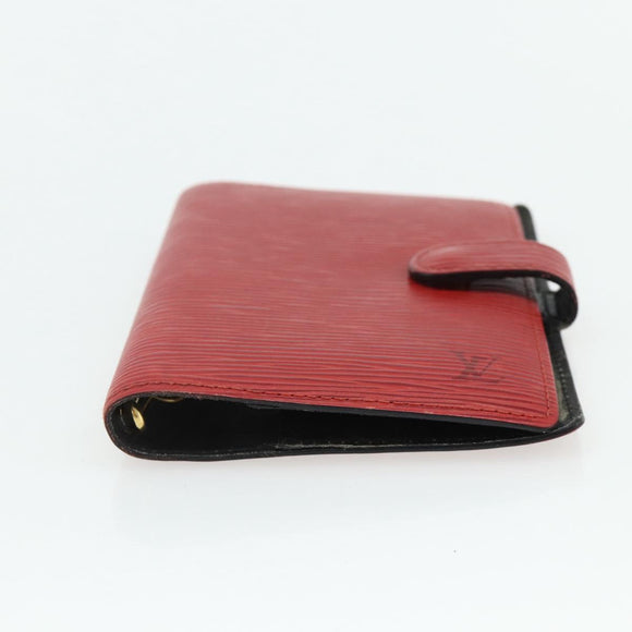 LOUIS VUITTON Epi Agenda PM Day Planner Cover Red R20057 LV Auth 177340