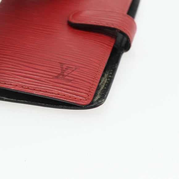 LOUIS VUITTON Epi Agenda PM Day Planner Cover Red R20057 LV Auth 177340