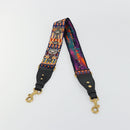 Christian Dior Shoulder Strap Canvas 36.6"" Multicolor Gold Auth 177341A-2