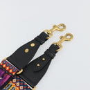 Christian Dior Shoulder Strap Canvas 36.6"" Multicolor Gold Auth 177341A-5