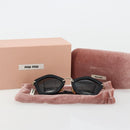 Miu Miu Sunglasses plastic Black Auth 177347A-12