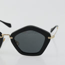 Miu Miu Sunglasses plastic Black Auth 177347A-6