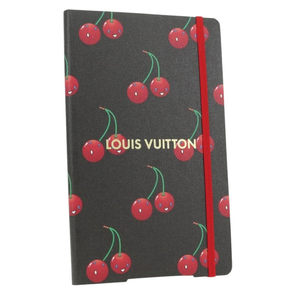 LOUIS VUITTON Collector Cherry Print Notebook MM Jane Canvas GI1371 Auth 177348M