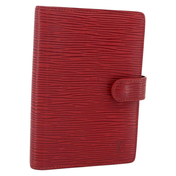 LOUIS VUITTON Epi Agenda PM Day Planner Cover Red R20057 LV Auth 177349