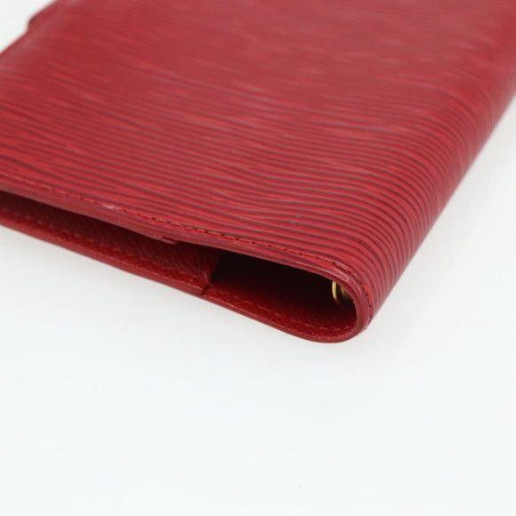 LOUIS VUITTON Epi Agenda PM Day Planner Cover Red R20057 LV Auth 177349