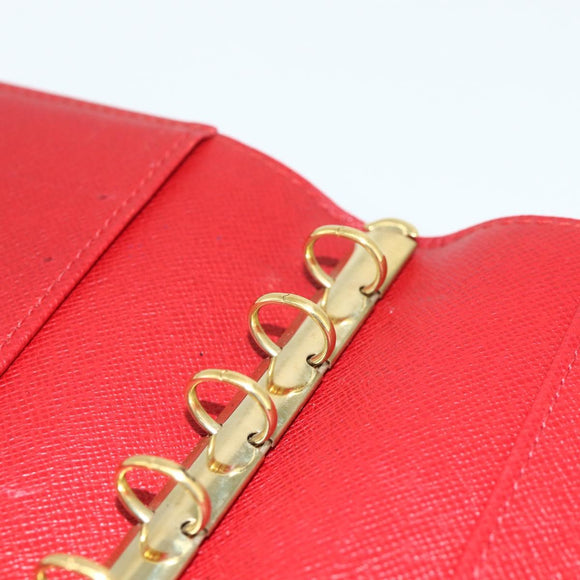 LOUIS VUITTON Epi Agenda PM Day Planner Cover Red R20057 LV Auth 177349