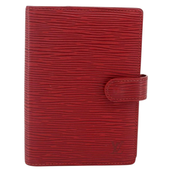 LOUIS VUITTON Epi Agenda PM Day Planner Cover Red R20057 LV Auth 177349