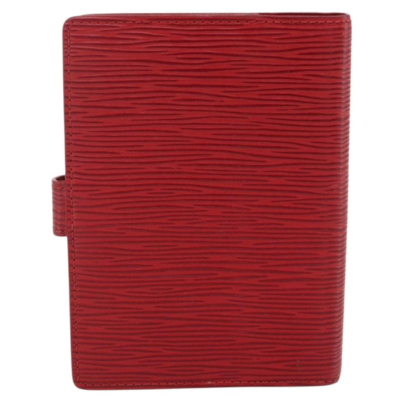 LOUIS VUITTON Epi Agenda PM Day Planner Cover Red R20057 LV Auth 177349