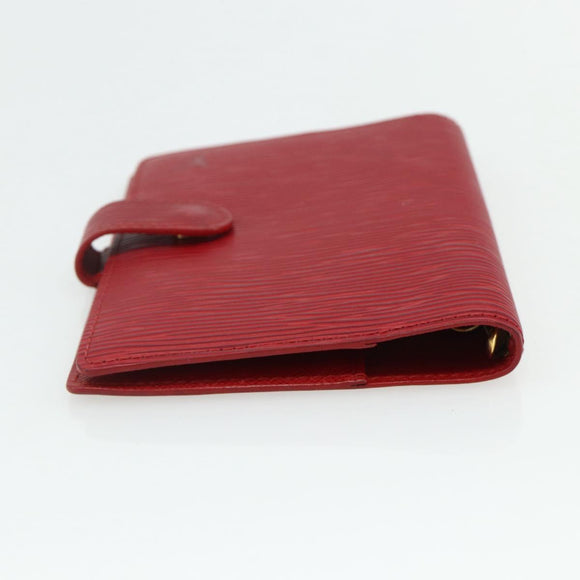 LOUIS VUITTON Epi Agenda PM Day Planner Cover Red R20057 LV Auth 177349