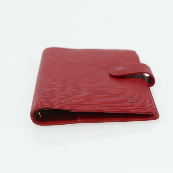 LOUIS VUITTON Epi Agenda PM Day Planner Cover Red R20057 LV Auth 177349