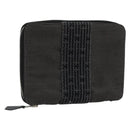HERMES Agenda Her Line Day Planner Cover Canvas Black Silver Auth 177350-1