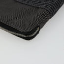 HERMES Agenda Her Line Day Planner Cover Canvas Black Silver Auth 177350-16