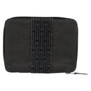 HERMES Agenda Her Line Day Planner Cover Canvas Black Silver Auth 177350-2