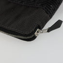 HERMES Agenda Her Line Day Planner Cover Canvas Black Silver Auth 177350-14