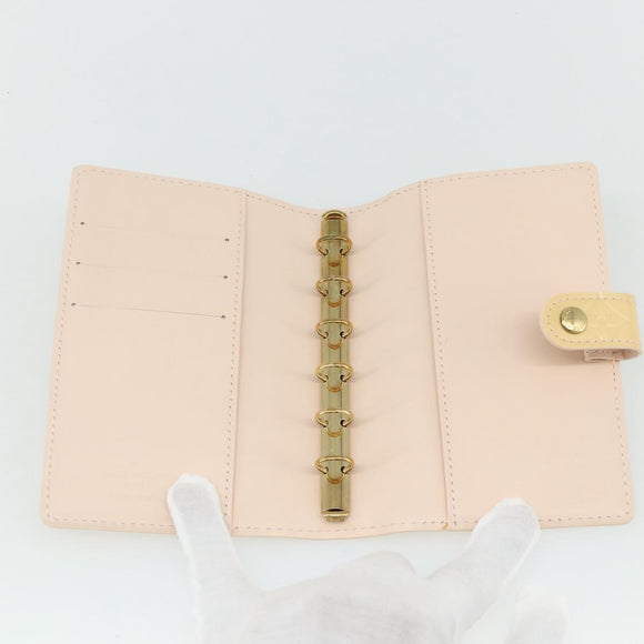 LOUIS VUITTON Vernis Agenda PM Cover Marshmallow Pink R21007 Auth 177352A