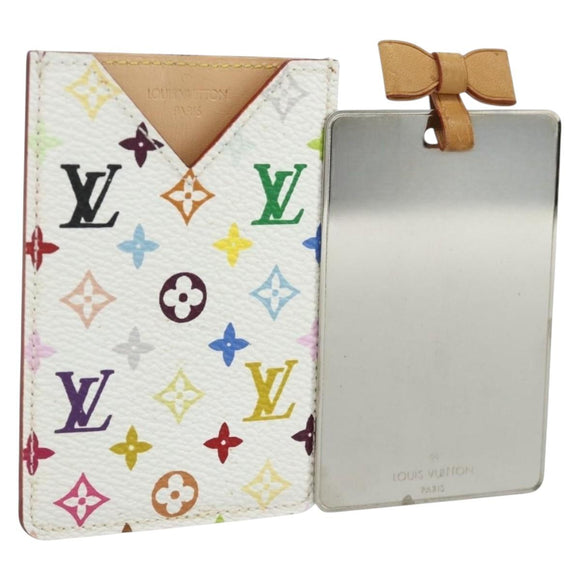 LOUIS VUITTON Monogram Multicolor Etui Miroir White M92651 LV Auth 177353A