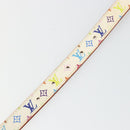 LOUIS VUITTON Multicolor Ceinture LV Belt White LV Auth 177354A-13