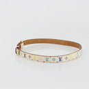LOUIS VUITTON Multicolor Ceinture LV Belt White LV Auth 177354A-3