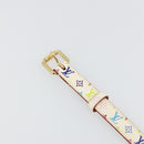 LOUIS VUITTON Multicolor Ceinture LV Belt White LV Auth 177354A-7