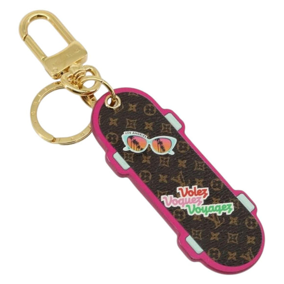 LOUIS VUITTON Porte Cles LV Skateboard Sleutelhanger Roze M69006 LV Auth 177355A