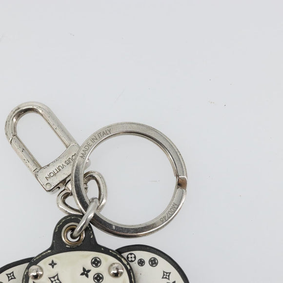 LOUIS VUITTON Porte Cles LV Dalmatia Key Holder Rubber White M00746 Auth 177356