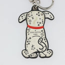 LOUIS VUITTON Porte Cles LV Dalmatia Key Holder Rubber White M00746 Auth 177356-13