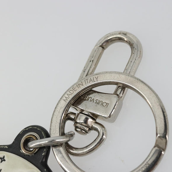 LOUIS VUITTON Porte Cles LV Dalmatia Key Holder Rubber White M00746 Auth 177356