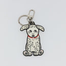 LOUIS VUITTON Porte Cles LV Dalmatia Key Holder Rubber White M00746 Auth 177356-2
