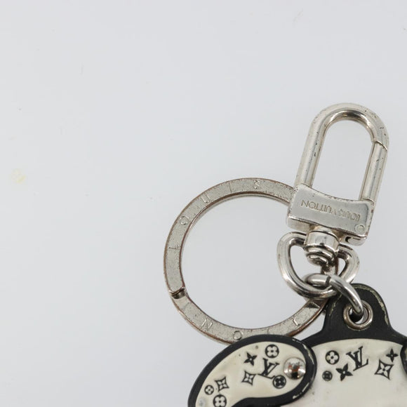 LOUIS VUITTON Porte Cles LV Dalmatia Key Holder Rubber White M00746 Auth 177356