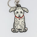 LOUIS VUITTON Porte Cles LV Dalmatia Key Holder Rubber White M00746 Auth 177356-5