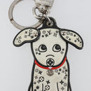 LOUIS VUITTON Porte Cles LV Dalmatia Key Holder Rubber White M00746 Auth 177356-6