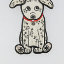 LOUIS VUITTON Porte Cles LV Dalmatia Key Holder Rubber White M00746 Auth 177356-7