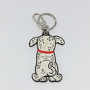 LOUIS VUITTON Porte Cles LV Dalmatia Key Holder Rubber White M00746 Auth 177356-8