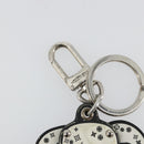 LOUIS VUITTON Porte Cles LV Dalmatia Key Holder Rubber White M00746 Auth 177356-9