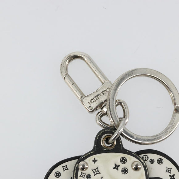 LOUIS VUITTON Porte Cles LV Dalmatia Key Holder Rubber White M00746 Auth 177356