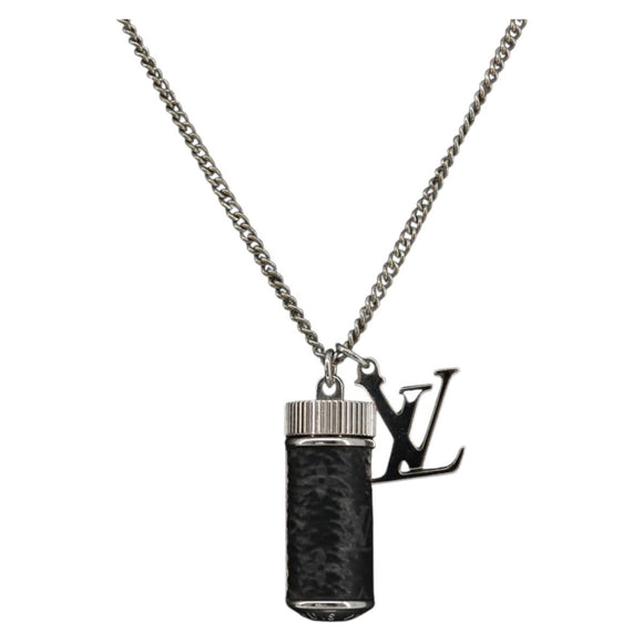 LOUIS VUITTON Eclipse Collier Charms Necklace Silver tone M63641 LV Auth 177357A