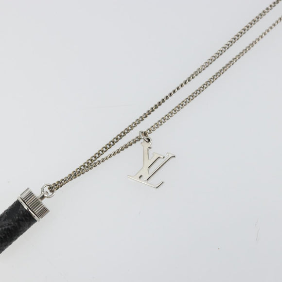 LOUIS VUITTON Eclipse Collier Charms Necklace Silver tone M63641 LV Auth 177357A