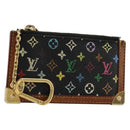 LOUIS VUITTON Monogram Multicolor Pochette Cles Purse Black M13664 Auth 177361-1