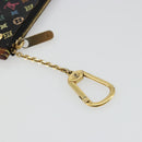 LOUIS VUITTON Monogram Multicolor Pochette Cles Purse Black M13664 Auth 177361-12