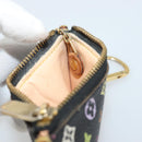 LOUIS VUITTON Monogram Multicolor Pochette Cles Purse Black M13664 Auth 177361-17