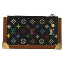 LOUIS VUITTON Monogram Multicolor Pochette Cles Purse Black M13664 Auth 177361-3
