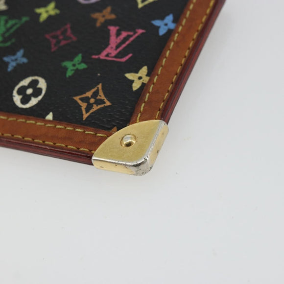 LOUIS VUITTON Monogram Multicolor Pochette Cles Purse Black M13664 Auth 177361